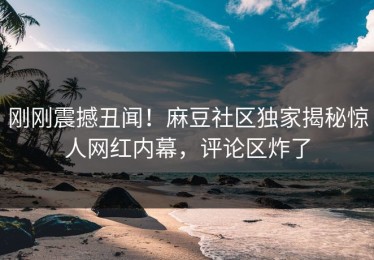 刚刚震撼丑闻！麻豆社区独家揭秘惊人网红内幕，评论区炸了