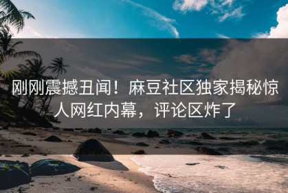 刚刚震撼丑闻！麻豆社区独家揭秘惊人网红内幕，评论区炸了
