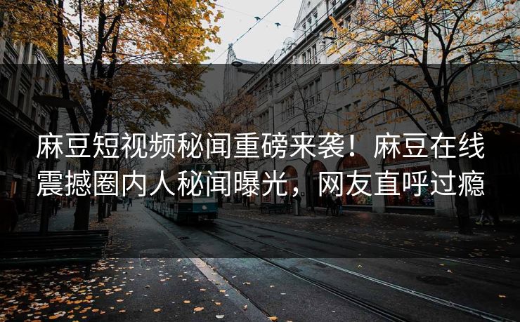 麻豆短视频秘闻重磅来袭！麻豆在线震撼圈内人秘闻曝光，网友直呼过瘾