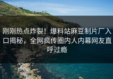 刚刚热点炸裂！爆料站麻豆制片厂入口揭秘，全网疯传圈内人内幕网友直呼过瘾