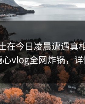 业内人士在今日凌晨遭遇真相全网炸裂，糖心vlog全网炸锅，详情查看